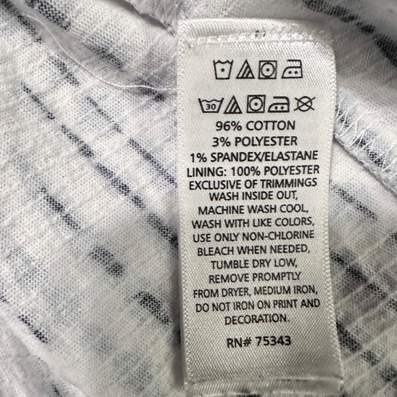 MAX STUDIO Girls 5 Like-New Sleeveless, White with Navy & Medium Blue Dress - Picture 4 of 6